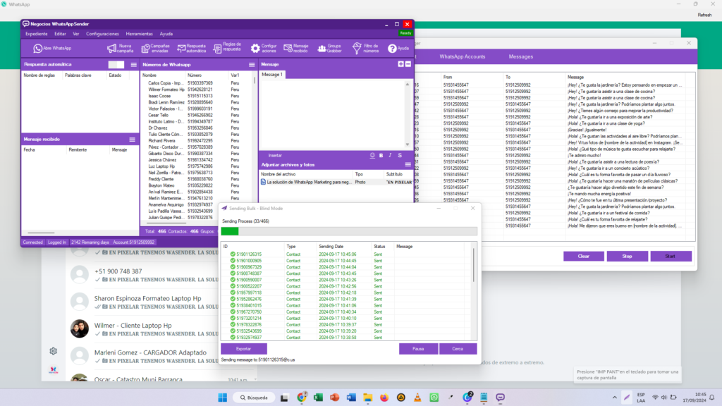 Software de automatización de WhatsApp